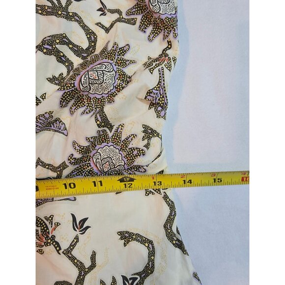 House Of Harlow Floral Print Cropped Top Snap Front Adjustable Straps Size S New - Picture 9 of 10